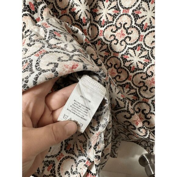 Foxcroft Top Button Up Shirt Womens 18W Blue Red Print Wrinkle Free Workwear - Picture 5 of 7